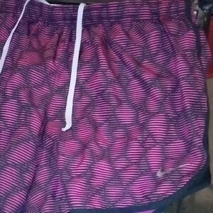 Nike Pink and Black Athletic Shorts W Drawstring Undies Within Size Small